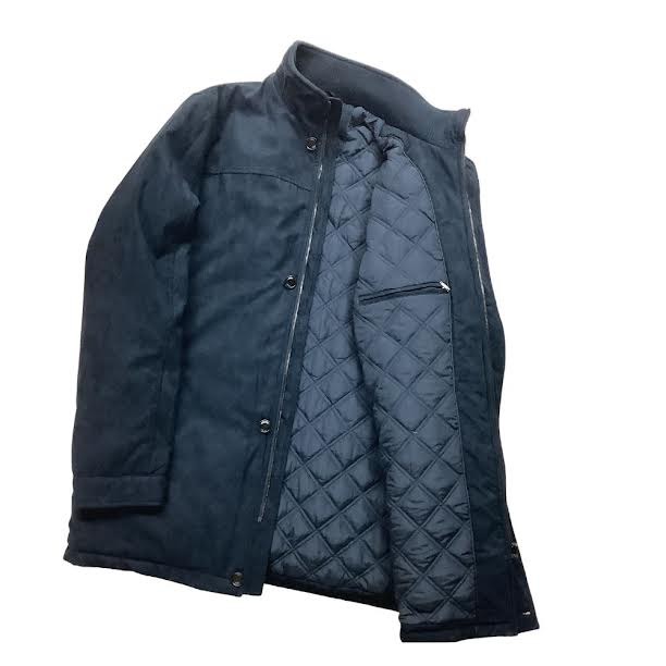 Progressive Milano Coat. Black Navy